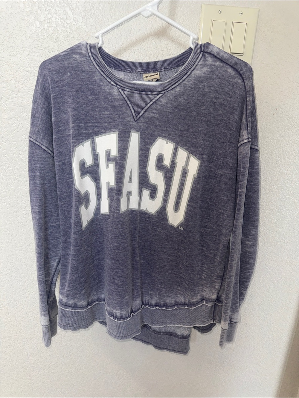 SFA State University Washed Gray Crewneck Sweatshirt